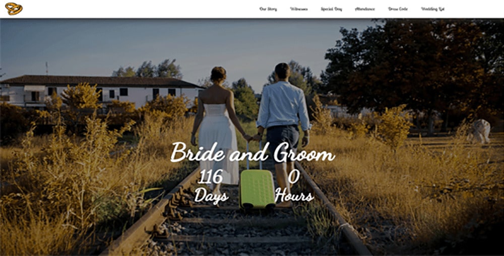 ScreenShot del sito web di un Matrimonio realizzato per una coppia di Asti da ABCLABS visto da computer